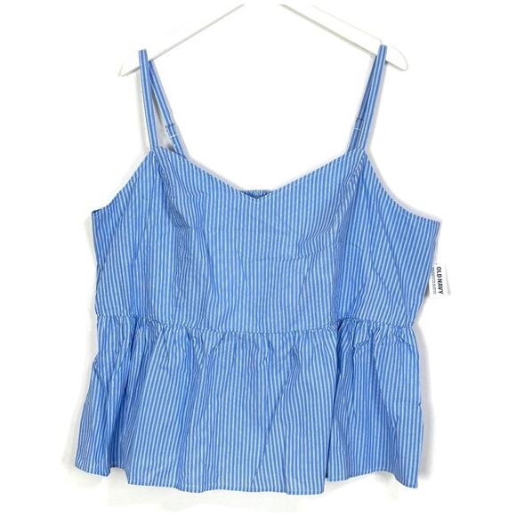 Old Navy Striped Smocked Babydoll Cami Swing Top - Picture 2 of 6